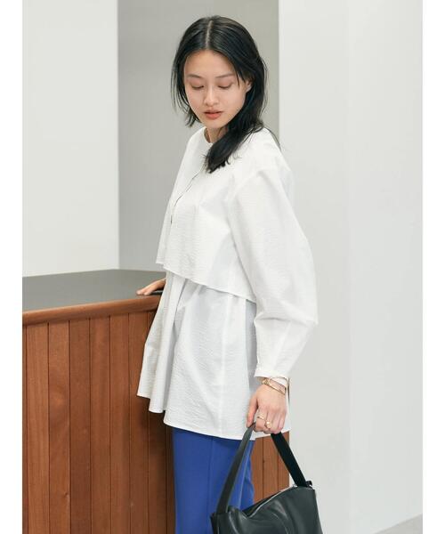 AMERICAN HOLIC（アメリカンホリック）の「サッカーワントーンティアードチュニック（チュニック・レディース・オフホワイト/その他5/ストライプ/ブラック・M/L）」の19枚目の写真