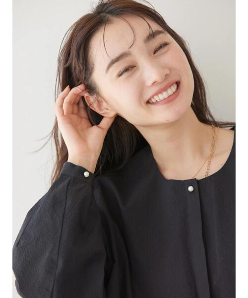 AMERICAN HOLIC（アメリカンホリック）の「サッカーワントーンティアードチュニック（チュニック・レディース・オフホワイト/その他5/ストライプ/ブラック・M/L）」の10枚目の写真