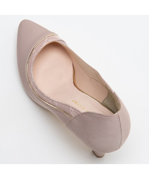 JELLY BEANS(ジェリービーンズ)の「アシンメトリーカットパイピングラインパンプス<ふわさら>(204-32962)JELLY BEANS(ジェリービーンズ)(パンプス・レディース・ブラック/ライトピンク/ベージュ・21.5/22/22.5/23/23.5/24/24.5/25/25.5)」の16枚目の写真