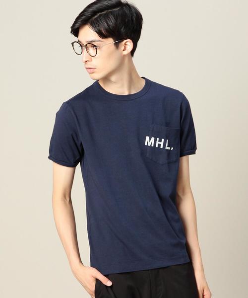 BEAUTY&YOUTH UNITED ARROWS（ビューティーアンドユースユナイテッドアローズ）の「＜MHL.＞ 17 LOGO TEE/Tシャツ◆（Tシャツ/カットソー・メンズ・ホワイト/ワインレッド/ネイビー・MEDIUM/LARGE）」の3枚目の写真