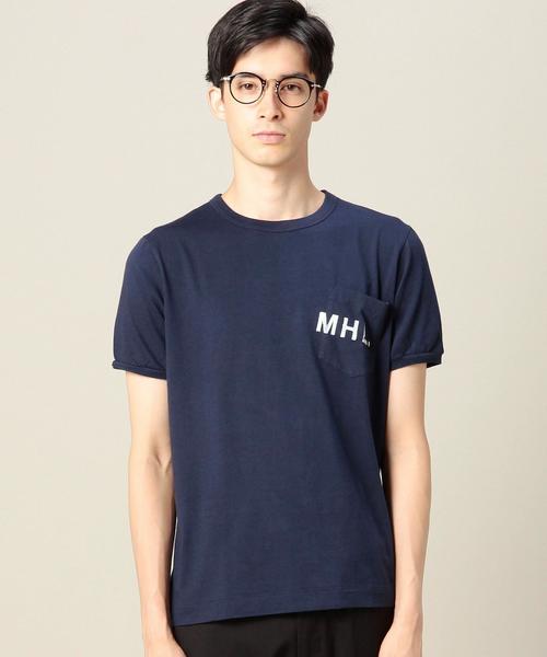 BEAUTY&YOUTH UNITED ARROWS（ビューティーアンドユースユナイテッドアローズ）の「＜MHL.＞ 17 LOGO TEE/Tシャツ◆（Tシャツ/カットソー・メンズ・ホワイト/ワインレッド/ネイビー・MEDIUM/LARGE）」の5枚目の写真