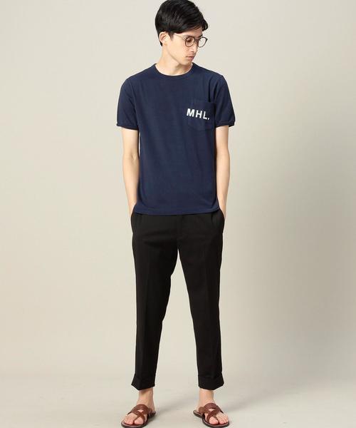 BEAUTY&YOUTH UNITED ARROWS（ビューティーアンドユースユナイテッドアローズ）の「＜MHL.＞ 17 LOGO TEE/Tシャツ◆（Tシャツ/カットソー・メンズ・ホワイト/ワインレッド/ネイビー・MEDIUM/LARGE）」の7枚目の写真