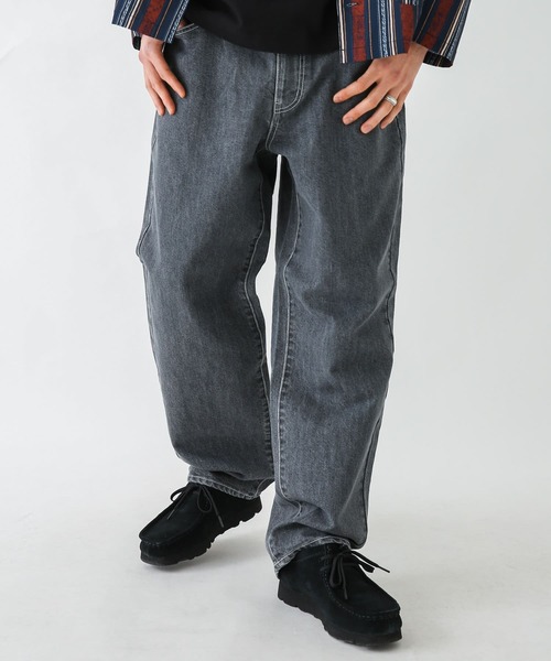 URBAN RESEARCH Sonny Label（アーバンリサーチサニーレーベル）の「デニムワイドストレートパンツ（デニムパンツ・メンズ・ブラック/インディゴブルー・SMALL/MEDIUM/LARGE）」の9枚目の写真