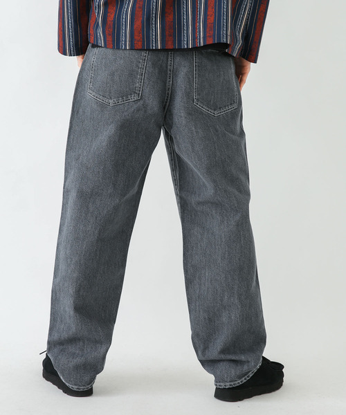URBAN RESEARCH Sonny Label（アーバンリサーチサニーレーベル）の「デニムワイドストレートパンツ（デニムパンツ・メンズ・ブラック/インディゴブルー・SMALL/MEDIUM/LARGE）」の10枚目の写真