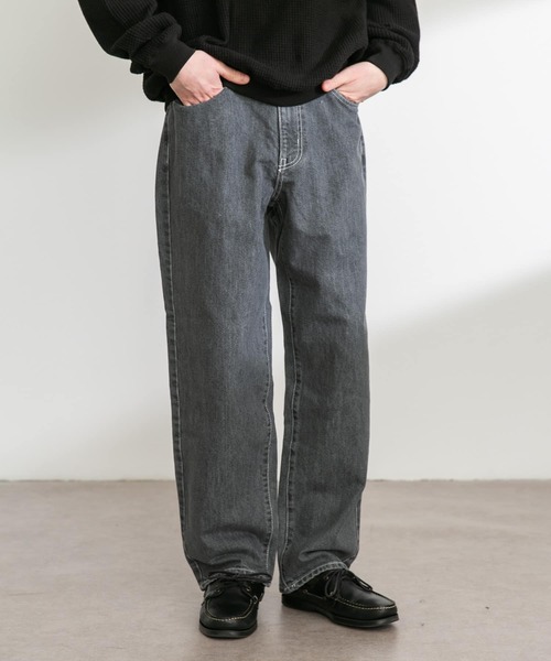 URBAN RESEARCH Sonny Label（アーバンリサーチサニーレーベル）の「デニムワイドストレートパンツ（デニムパンツ・メンズ・ブラック/インディゴブルー・SMALL/MEDIUM/LARGE）」の16枚目の写真