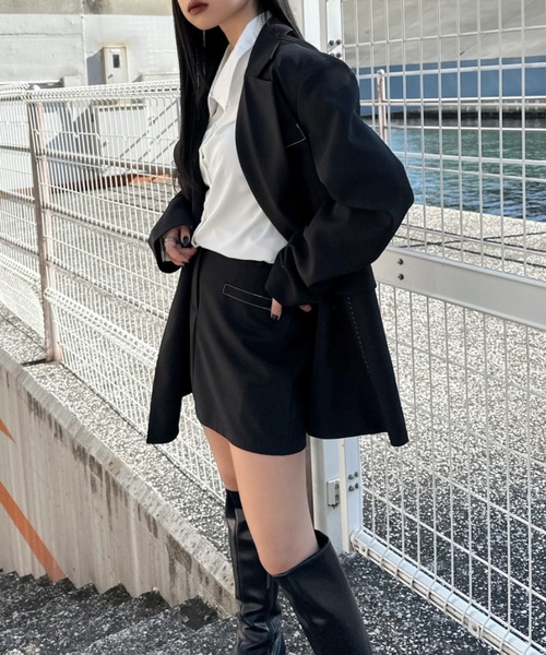 LVEU.(ラブユ.)の「【LVEU.】シンプルオーバーシャツ / トップス シャツ オーバー ビッグサイズ ビック 布帛 シンプル ブラック ホワイト ブルー 水色(シャツ/ブラウス・レディース・ホワイト/ブラック/ブルー・FREE)」の16枚目の写真