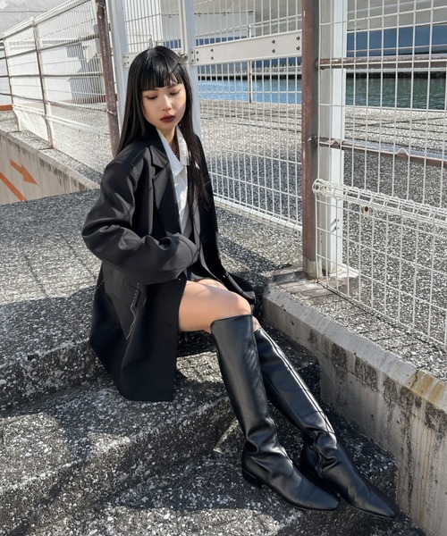 LVEU.(ラブユ.)の「【LVEU.】シンプルオーバーシャツ / トップス シャツ オーバー ビッグサイズ ビック 布帛 シンプル ブラック ホワイト ブルー 水色(シャツ/ブラウス・レディース・ホワイト/ブラック/ブルー・FREE)」の17枚目の写真