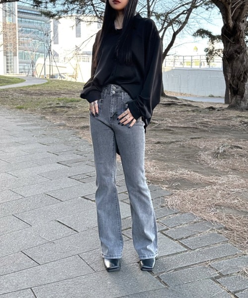 LVEU.(ラブユ.)の「【LVEU.】シンプルオーバーシャツ / トップス シャツ オーバー ビッグサイズ ビック 布帛 シンプル ブラック ホワイト ブルー 水色(シャツ/ブラウス・レディース・ホワイト/ブラック/ブルー・FREE)」の22枚目の写真