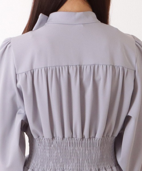 Lace Ladies(レースレディース)の「Vネック ティアード ギャザー マキシ丈 ワンピース(ワンピース・レディース・ブラック/ブルーグレー・S/FREE)」の19枚目の写真