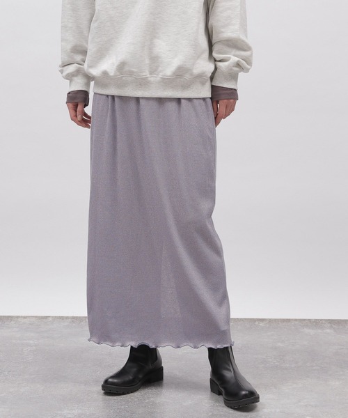 LAKOLE（ラコレ）の「ラメタイトスカート / 102419（スカート・レディース・ブラック/ライトグレー/ラベンダー/グレー/ライム・MEDIUM/SMALL）」の5枚目の写真