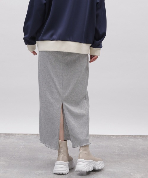 LAKOLE（ラコレ）の「ラメタイトスカート / 102419（スカート・レディース・ブラック/ライトグレー/ラベンダー/グレー/ライム・MEDIUM/SMALL）」の14枚目の写真