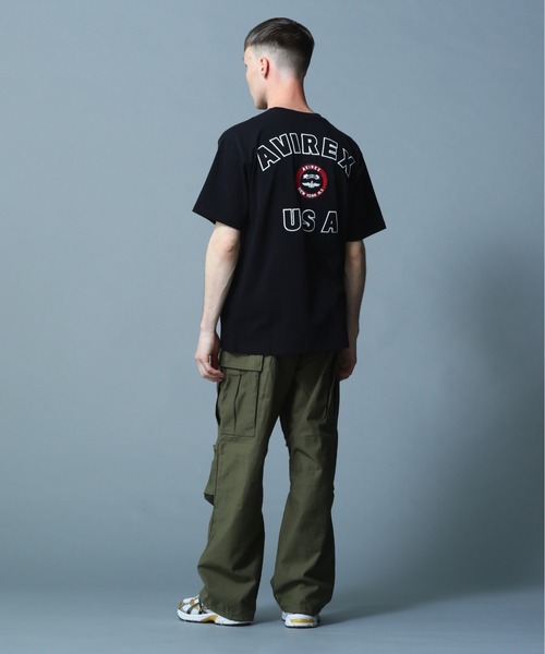 AVIREX(アヴィレックス)の「VARSITY LOGO T-SHIRT 2.0 / バーシティ ロゴ Tシャツ2.0 / AVIREX / アヴィレックス(Tシャツ/カットソー・メンズ・ブラック/ホワイト系2/サックスブルー/ネイビー/マスタード/ブラウン/ダークグリーン系/ピンク・L/M/XL/2XL)」の13枚目の写真
