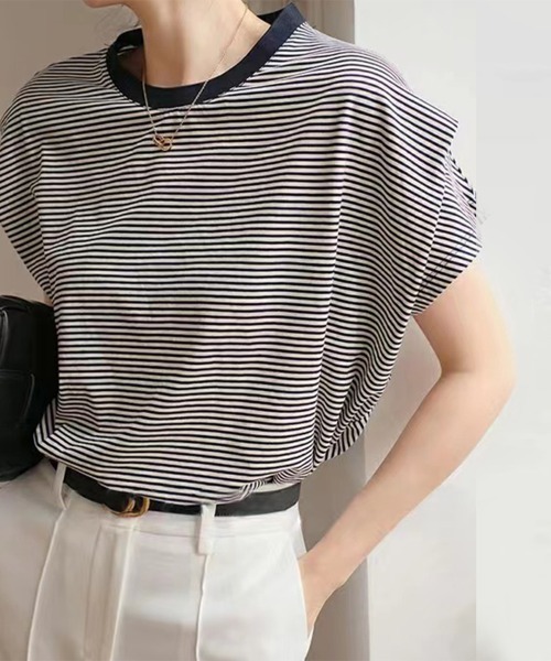 セール】ショルダータックTシャツ レディース半袖（Tシャツ