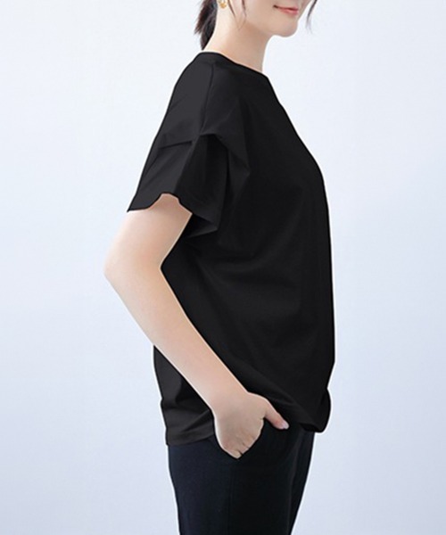 セール】ショルダータックTシャツ レディース半袖（Tシャツ