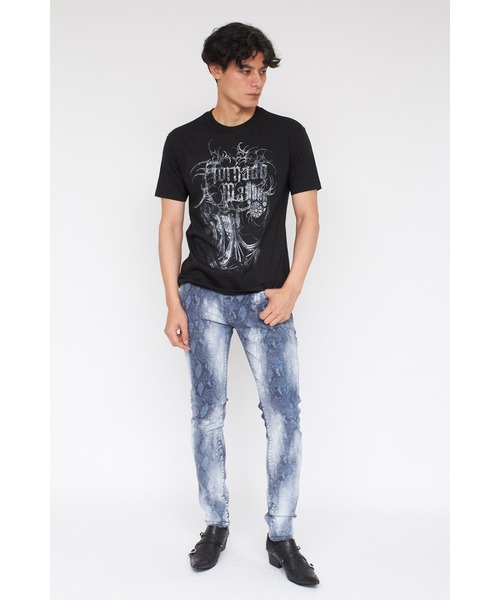 トップス TORNADO MART skull rose design tee TORNADO MART skull rose design tee