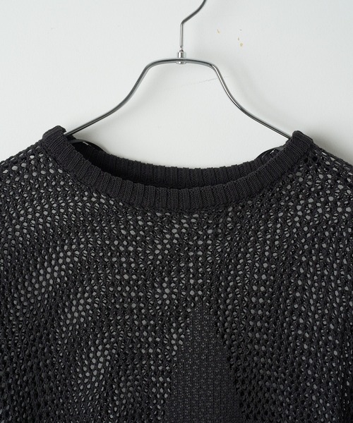 WEGO(ウィゴー)の「WEGO/スターメッシュニットプルオーバー(ニット/セーター・レディース・ブラック/アイボリー・FREE)」の4枚目の写真