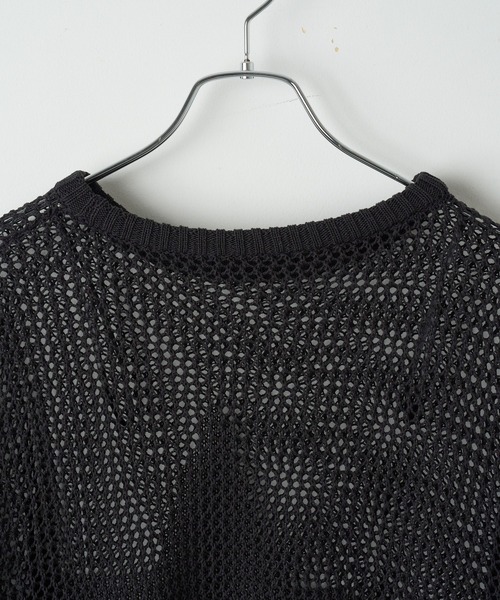 WEGO(ウィゴー)の「WEGO/スターメッシュニットプルオーバー(ニット/セーター・レディース・ブラック/アイボリー・FREE)」の5枚目の写真