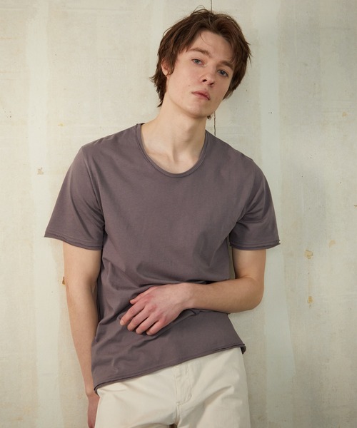 NUMBER (N)INE(ナンバーナイン)の「NUMBER (N)INE/ナンバーナイン HIGH GAUGE COTTON U-NECK T-SHIRT(Tシャツ/カットソー・メンズ・ブラック/グレー/ホワイト・2/3/4)」の3枚目の写真