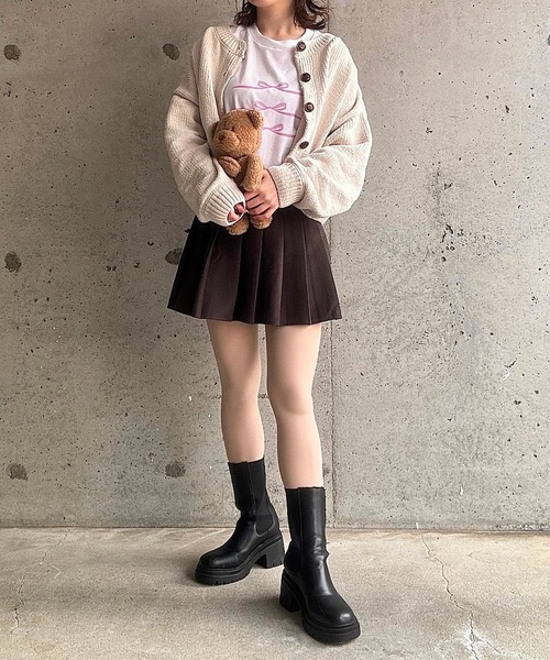 cuorequal(クオレコール)の「PINKリボンプリントTシャツ(Tシャツ/カットソー・レディース・ホワイト・MEDIUM/LARGE)」の9枚目の写真