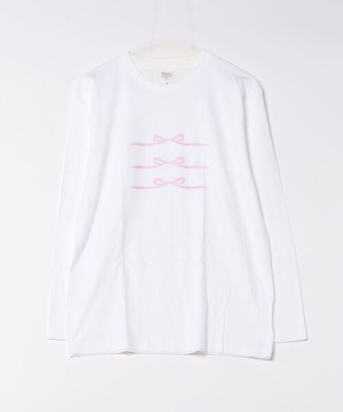 cuorequal(クオレコール)の「PINKリボンプリントTシャツ(Tシャツ/カットソー・レディース・ホワイト・MEDIUM/LARGE)」の12枚目の写真