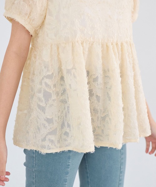 alotta(アロッタ)の「フェザーペプラムチュニック(チュニック・レディース・アイボリー・MEDIUM/LARGE/X-LARGE)」の5枚目の写真