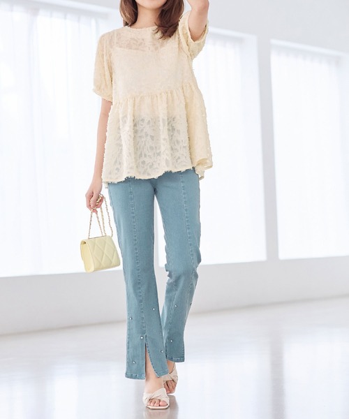 alotta(アロッタ)の「フェザーペプラムチュニック(チュニック・レディース・アイボリー・MEDIUM/LARGE/X-LARGE)」の9枚目の写真