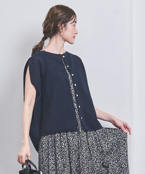 タグ付き　ユナイテッドアローズ　24SS ラウンド ショートスリーブ ニット タグ付き ユナイテッドアローズ 24SS ラウンド ショートスリーブ