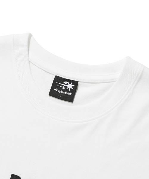 NICE GHOST CLUB（ナイスゴーストクラブ）の「A'GEM/9 × .kom 『NICE GHOST CLUB/ナイスゴーストクラブ』 DON’T LOOK AT ME TEE/ドントルックTシャツ（Tシャツ/カットソー・メンズ・ホワイト/レッド・M/L）」の4枚目の写真