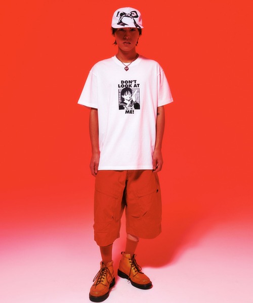 NICE GHOST CLUB（ナイスゴーストクラブ）の「A'GEM/9 × .kom 『NICE GHOST CLUB/ナイスゴーストクラブ』 DON’T LOOK AT ME TEE/ドントルックTシャツ（Tシャツ/カットソー・メンズ・ホワイト/レッド・M/L）」の7枚目の写真