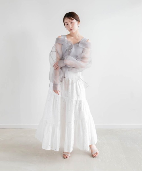 RANDA(ランダ)の「ナローストラップ アシンメトリーサンダル(サンダル・レディース・アイボリー/ブラック/グレー・M/LL/S/L)」の18枚目の写真