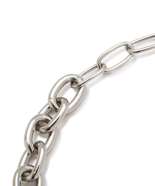 FREE'S MART（フリーズマート）の「ミックスチェーンネックレス（チョーカー・レディース・シルバー/ゴールド・ﾌﾘ-）」の9枚目の写真