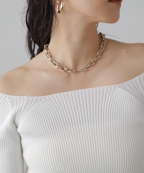 FREE'S MART（フリーズマート）の「ミックスチェーンネックレス（チョーカー・レディース・シルバー/ゴールド・ﾌﾘ-）」の11枚目の写真