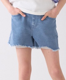 coca（coca） | キッズ 裾フリンジダメージデニムショートパンツ(デニムパンツ)