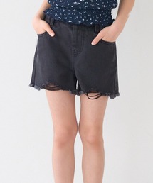 coca（coca） | キッズ 裾フリンジダメージデニムショートパンツ(デニムパンツ)