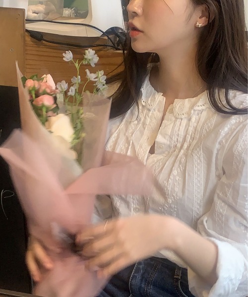 BLANC FICELLE(ブランフィセル)の「レース シャツ(シャツ/ブラウス・レディース・ホワイト・S/M/L)」の7枚目の写真