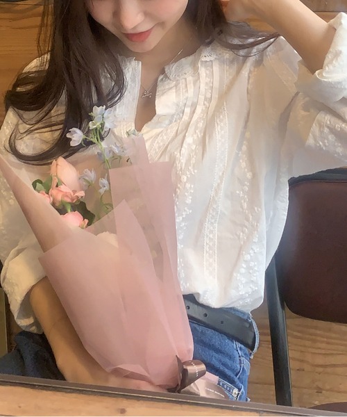BLANC FICELLE(ブランフィセル)の「レース シャツ(シャツ/ブラウス・レディース・ホワイト・S/M/L)」の8枚目の写真
