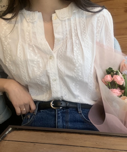 BLANC FICELLE(ブランフィセル)の「レース シャツ(シャツ/ブラウス・レディース・ホワイト・S/M/L)」の11枚目の写真