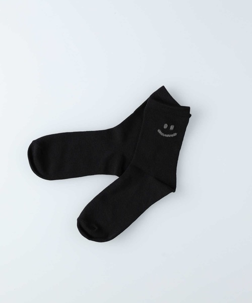 Right-on（ライトオン）の「【BASIC SOCKS】サイドスマイル ソックス（ソックス/靴下・レディース・オフホワイト/グレー/ブラック・フリー）」の13枚目の写真