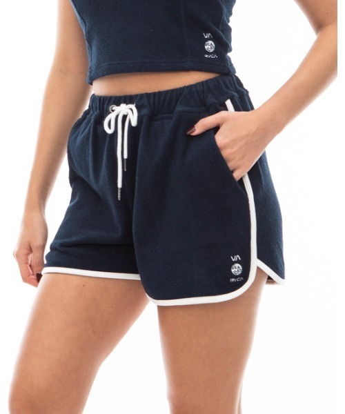 RVCA(ルーカ)の「RVCA レディース 【ALL TIME COLLECTION】 ALLTIME TERRY CLOTH TRACK SHORTS ショートパンツ 【2024年夏モデル】/ルーカドローコード付きボトムス(その他パンツ・レディース・ネイビー/ブラック/オフホワイト・MEDIUM/SMALL)」の19枚目の写真