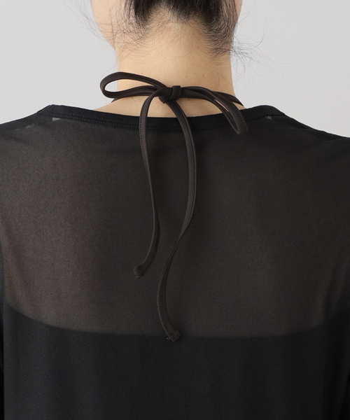 U by SPICK&SPAN（ユーバイスピックアンドスパン）の「ロングシアーワンピース（ワンピース・レディース・ブラック/ブルー・FREE）」の19枚目の写真