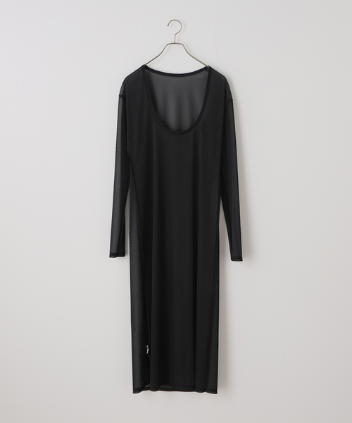 U by SPICK&SPAN（ユーバイスピックアンドスパン）の「ロングシアーワンピース（ワンピース・レディース・ブラック/ブルー・FREE）」の22枚目の写真