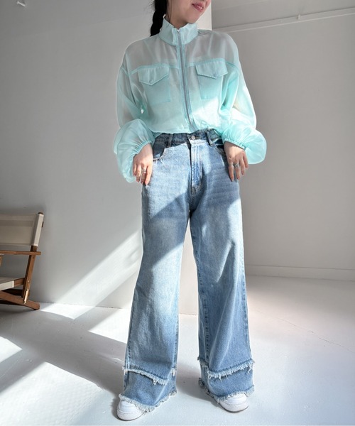 EPIMI E'PIMMY(エピミエピミー)の「ダブルフリンジストレートデニム(デニムパンツ・レディース・ブラック/グレー/ブルー・SMALL/MEDIUM)」の20枚目の写真