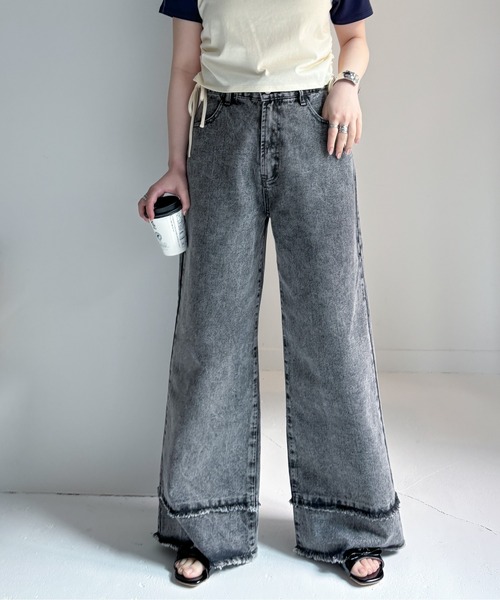 EPIMI E'PIMMY(エピミエピミー)の「ダブルフリンジストレートデニム(デニムパンツ・レディース・ブラック/グレー/ブルー・SMALL/MEDIUM)」の22枚目の写真