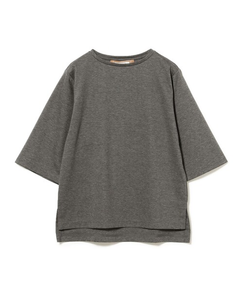 Room no.8(ルームエイト)の「ROOM NO.8 / コットン ハーフスリーブ Tシャツ(Tシャツ/カットソー・レディース・ホワイト/チャコールグレー・ONE SIZE)」の6枚目の写真