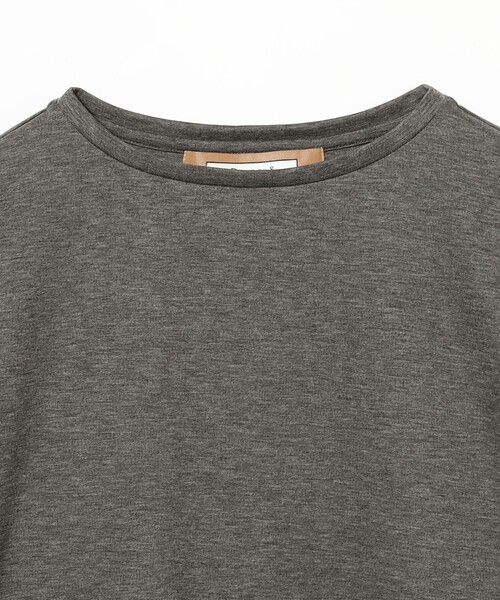Room no.8(ルームエイト)の「ROOM NO.8 / コットン ハーフスリーブ Tシャツ(Tシャツ/カットソー・レディース・ホワイト/チャコールグレー・ONE SIZE)」の7枚目の写真