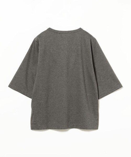 Room no.8(ルームエイト)の「ROOM NO.8 / コットン ハーフスリーブ Tシャツ(Tシャツ/カットソー・レディース・ホワイト/チャコールグレー・ONE SIZE)」の10枚目の写真