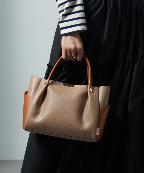 ROOTOTE（ルートート）の「【ROOTOTE】LT.BR.ROOWORK-A　フェイクレザー 合皮 2way ショルダーバッグ トートバッグ 1330 ※（トートバッグ・レディース・グレー/ベージュ/ブラック/ピンク・FREE）」の12枚目の写真