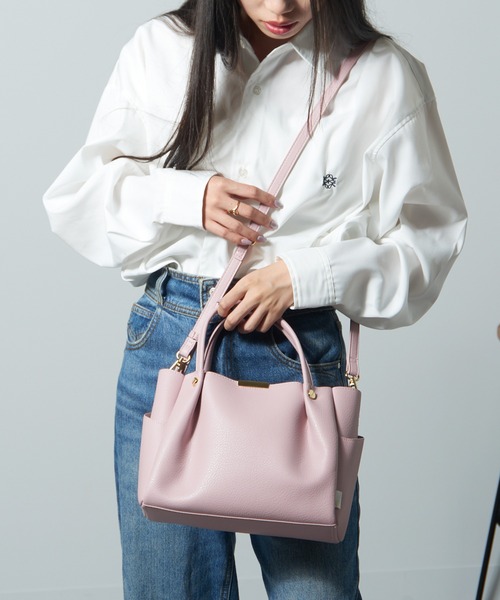 ROOTOTE（ルートート）の「【ROOTOTE】LT.BR.ROOWORK-A　フェイクレザー 合皮 2way ショルダーバッグ トートバッグ 1330 ※（トートバッグ・レディース・グレー/ベージュ/ブラック/ピンク・FREE）」の19枚目の写真