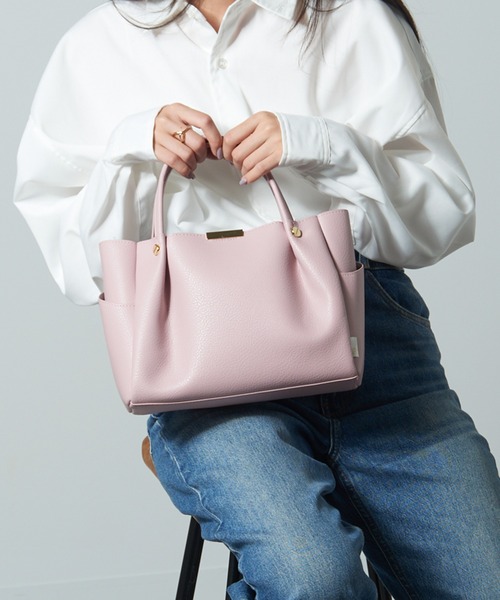 ROOTOTE（ルートート）の「【ROOTOTE】LT.BR.ROOWORK-A　フェイクレザー 合皮 2way ショルダーバッグ トートバッグ 1330 ※（トートバッグ・レディース・グレー/ベージュ/ブラック/ピンク・FREE）」の22枚目の写真