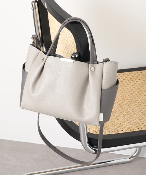 ROOTOTE（ルートート）の「【ROOTOTE】LT.BR.ROOWORK-A　フェイクレザー 合皮 2way ショルダーバッグ トートバッグ 1330 ※（トートバッグ・レディース・グレー/ベージュ/ブラック/ピンク・FREE）」の11枚目の写真